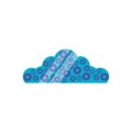 Cloud computing with gears icon Royalty Free Stock Photo