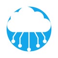 Cloud computing Glyph Background vector icon which can easily modify or edit Royalty Free Stock Photo