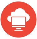 Cloud Connection Isolated Vector Icon that can easily modify or edit. Royalty Free Stock Photo