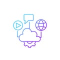 Cloud computing gradient linear vector icon Royalty Free Stock Photo