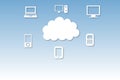 Cloud computing graphic with icons Royalty Free Stock Photo