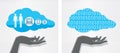 Cloud computing and hand Royalty Free Stock Photo