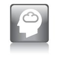 Cloud computing head icon