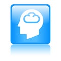 Cloud computing head icon