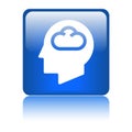 Cloud computing head icon Royalty Free Stock Photo