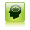 Cloud computing head icon