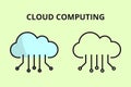 Cloud Computing Icon: Cloud Storage and Computing Royalty Free Stock Photo