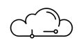 Cloud Computing Icon: Data Storage Network Technology. vector design Generative AI Royalty Free Stock Photo