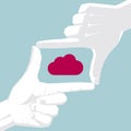 Cloud computing icon design. Royalty Free Stock Photo