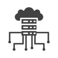 Cloud Computing Icon Image. Royalty Free Stock Photo