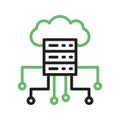 Cloud Computing Icon Image. Royalty Free Stock Photo