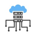 Cloud Computing Icon Image. Royalty Free Stock Photo