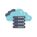 Cloud computing data storage server network technology icon Royalty Free Stock Photo