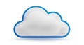 Cloud computing icon represents data storage and management services online Royalty Free Stock Photo