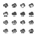 Cloud computing icon set, vector eps10