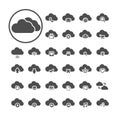 Cloud computing icon set, vector eps10 Royalty Free Stock Photo