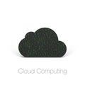 Cloud Computing Icon with Shadows Royalty Free Stock Photo