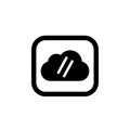 Cloud computing icon, simple symbol for digital storage and online services Royalty Free Stock Photo