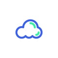 Cloud computing icon vector Royalty Free Stock Photo