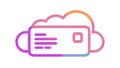 Cloud Computing Icon Vector Illustration, Data Storage, vector design Generative AI Royalty Free Stock Photo