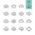 Cloud computing icon. Vector illustration.