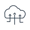 Cloud computing icon vector isolated on white background, Cloud computing sign Royalty Free Stock Photo