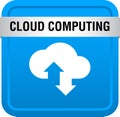 Cloud computing icon web button Royalty Free Stock Photo