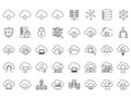 Cloud computing icons collection isolated on white background Royalty Free Stock Photo