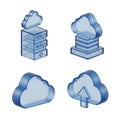 Cloud computing icons representing data storage and transfer Royalty Free Stock Photo
