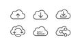 Cloud Computing Icons Set Royalty Free Stock Photo