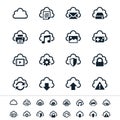 Cloud computing icons Royalty Free Stock Photo