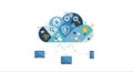 Cloud Computing Icons Technology, Data, Security, Finance, Idea Network Connection Royalty Free Stock Photo