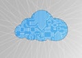 Cloud computing illustration as abstract background Royalty Free Stock Photo