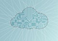 Cloud computing illustration as abstract background Royalty Free Stock Photo