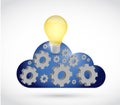 Cloud computing industry illustration Royalty Free Stock Photo