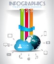 Cloud Computing Infographic concept background