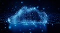 Cloud computing informational technology for Cyber security , Cloud computing concept, generative AI Royalty Free Stock Photo