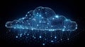 Cloud computing informational technology for Cyber security , Cloud computing concept, generative AI Royalty Free Stock Photo