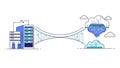 Cloud Computing Infrastructure Bridge Royalty Free Stock Photo