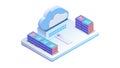 Cloud Computing Infrastructure, Digital Server Network System, vector design Generative AI Royalty Free Stock Photo