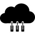 Cloud computing infrastructure icon design Royalty Free Stock Photo