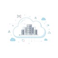 Cloud Computing Infrastructure Network Connection Illustration Royalty Free Stock Photo