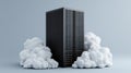 Cloud computing infrastructure, servers, data storage, and network management for enhanced business solutions Royalty Free Stock Photo
