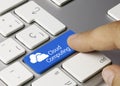 Cloud computing - Inscription on Blue Keyboard Key Royalty Free Stock Photo