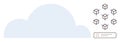 Cloud Computing Integration with Blockchain Network Visualization Royalty Free Stock Photo