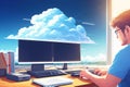 Cloud Computing Integration in Daily Life.AI Generated Royalty Free Stock Photo