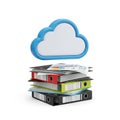 Cloud computing integration with physical document storage systems Royalty Free Stock Photo