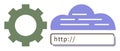 Cloud Computing Integration with Web Technology and Optimization Processes Royalty Free Stock Photo