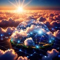 Cloud computing internet technology, automated distributed computer technology data broadband