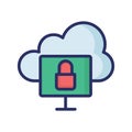 Cloud computing Isolated Vector icon which can easily modify or edit Royalty Free Stock Photo
